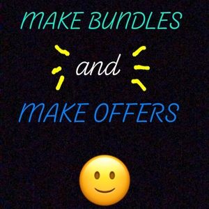 Please feel free to make bundles and offers!